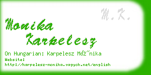 monika karpelesz business card